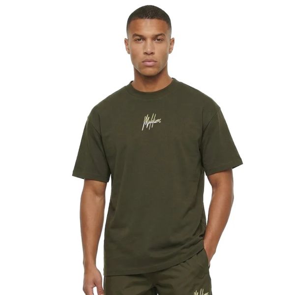 Malelions Oversized Split T-shirt Groen