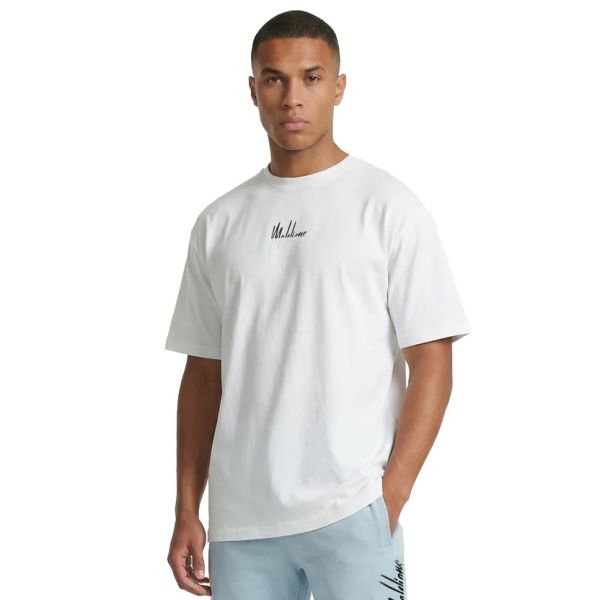 Malelions Oversized Split T-shirt Wit