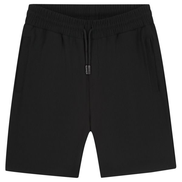 Malelions Ribbed Korte Broek Zwart