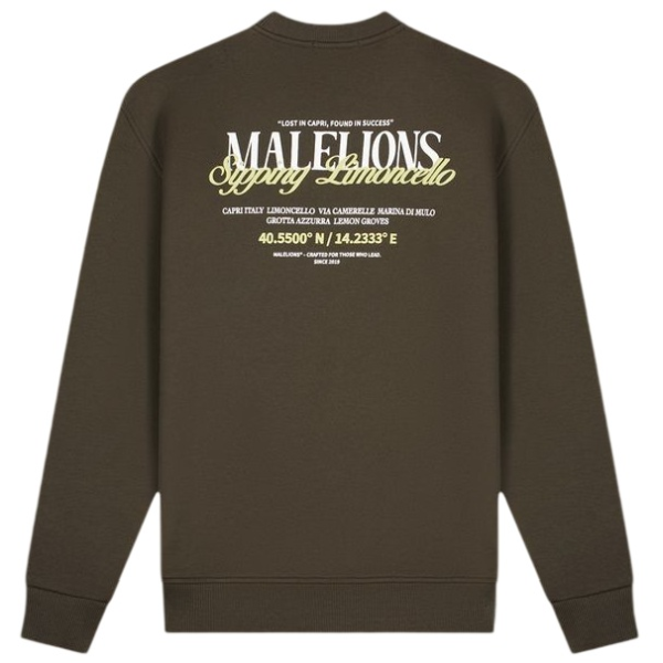 Malelions Sipping Limoncello Sweater Donker Groen