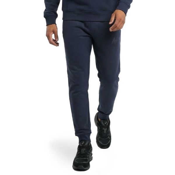 Malelions Men Striped Signature Sweatpants Navy