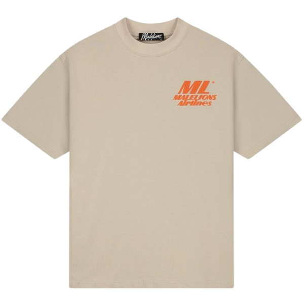 Malelions Men Coastline T-shirt Taupe