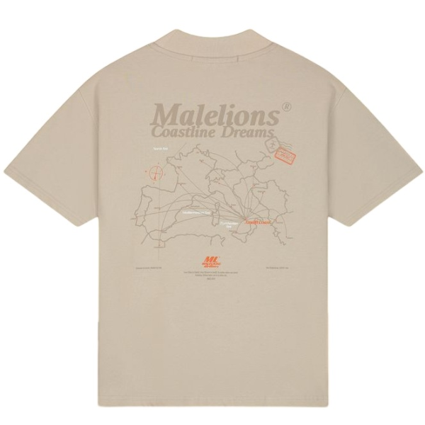 Malelions Men Coastline T-shirt Taupe