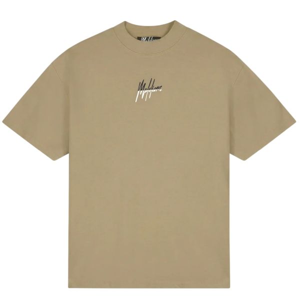 Malelions Oversized Split T-shirt Beige