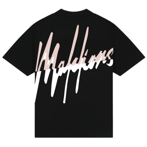 Malelions Oversized Split T-shirt Zwart