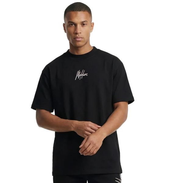 Malelions Oversized Split T-shirt Zwart