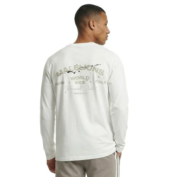 Malelions Permanent Vacation Longsleeve T-shirt Wit