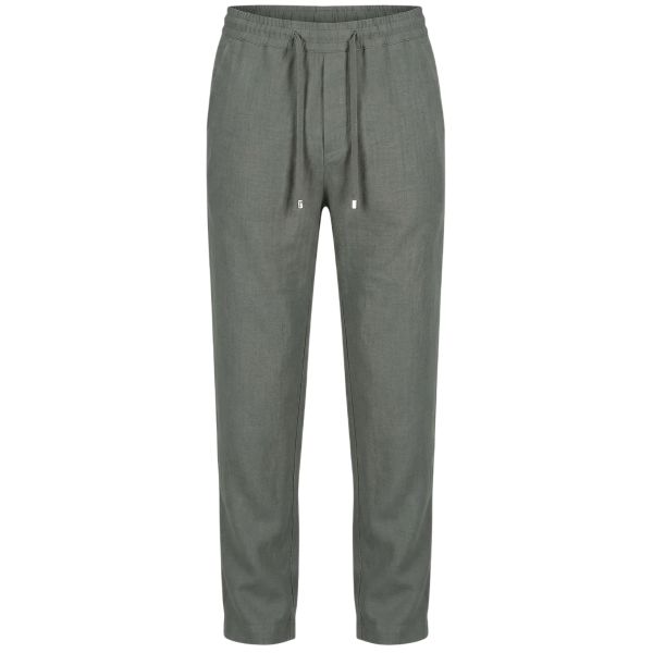 Malelions Premium Linen Broek Donker groen