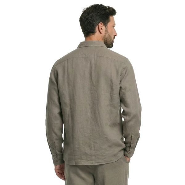 Malelions Premium Linen Overhemd Beige