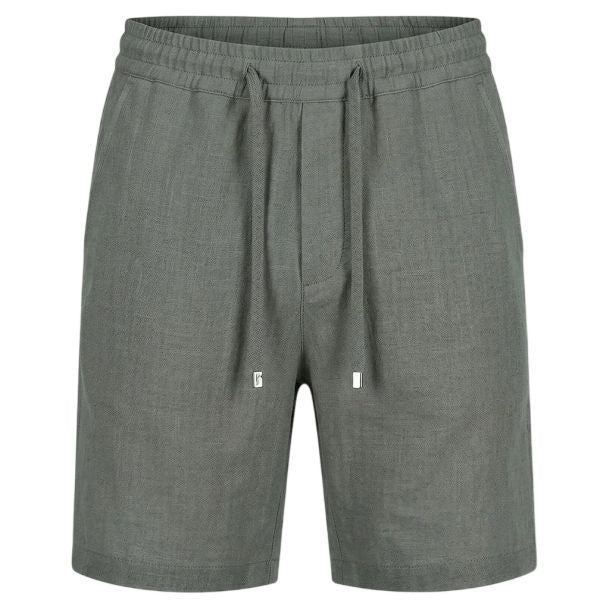 Malelions Premium Linen Korte Broek Donker groen
