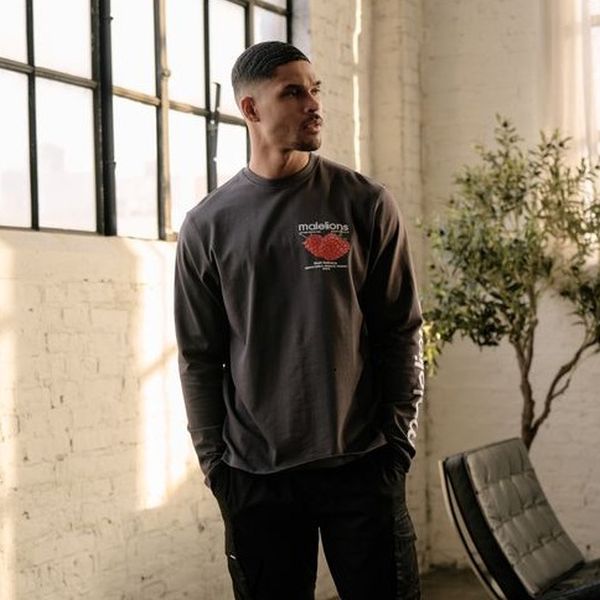 Malelions Raspberry Longsleeve T-shirt Bruin