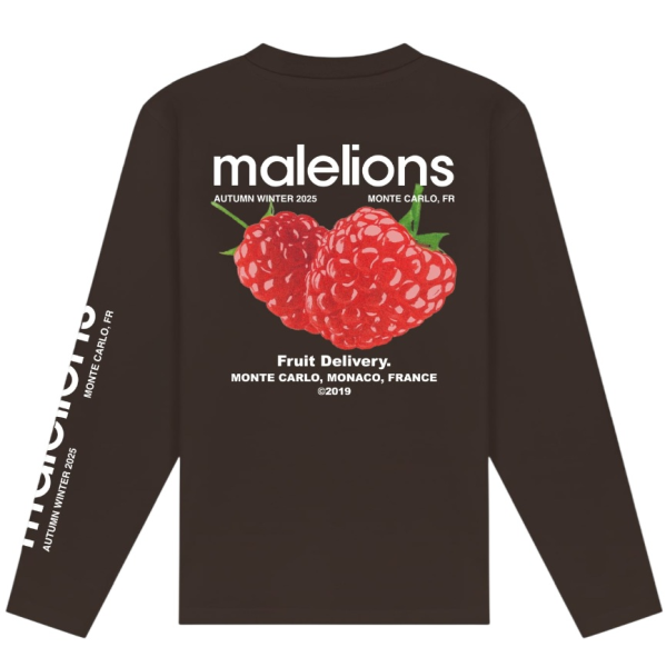 Malelions Raspberry Longsleeve T-shirt Bruin