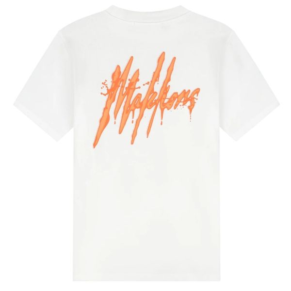 Malelions Signature Drip T-shirt Wit