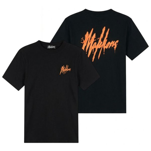 Malelions Signature Drip T-shirt Zwart