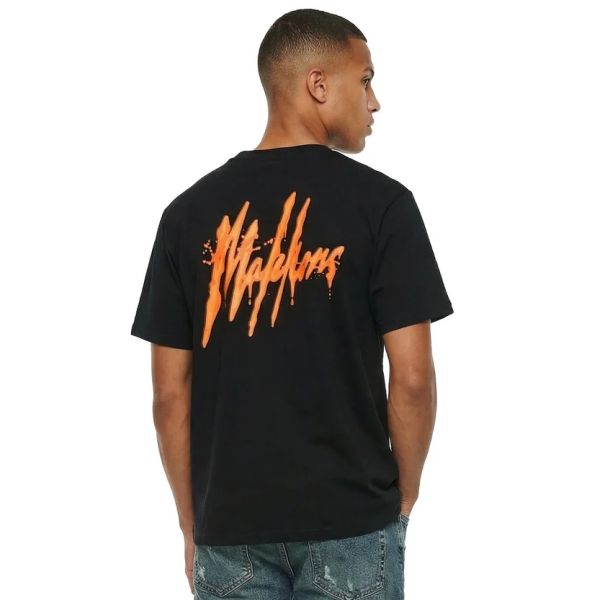 Malelions Signature Drip T-shirt Zwart