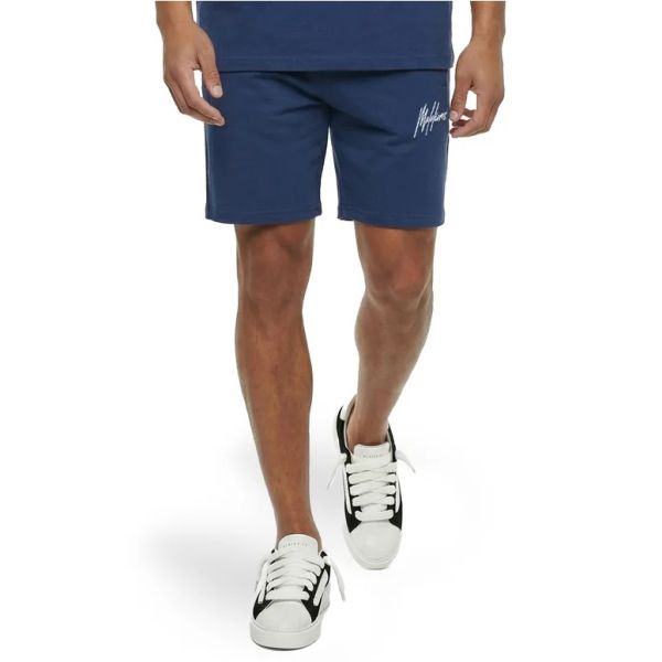 Malelions Striped Signature Korte Broek Blauw