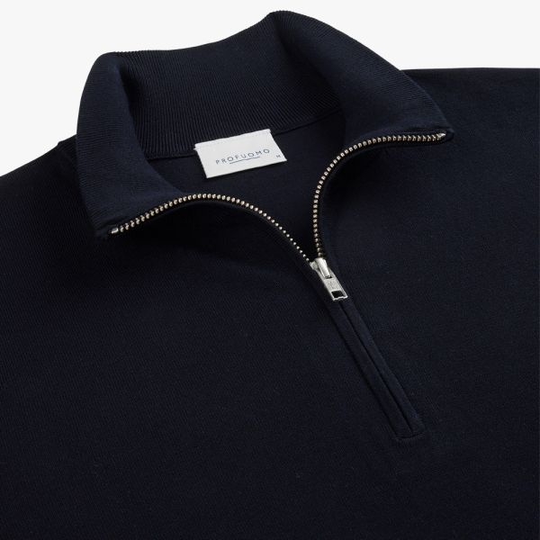Profuomo Luxury Half Zip Sweater Navy
