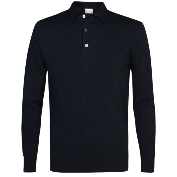 Profuomo Luxury Longsleeve Polo Navy
