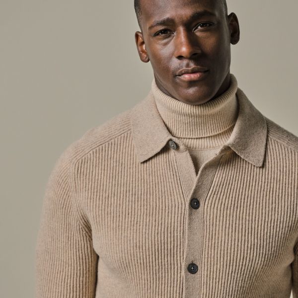 Profuomo Wool Overshirt Beige