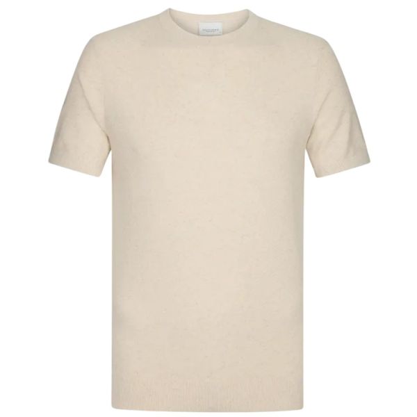 Profuomo Cotton Linen T-shirt Off White