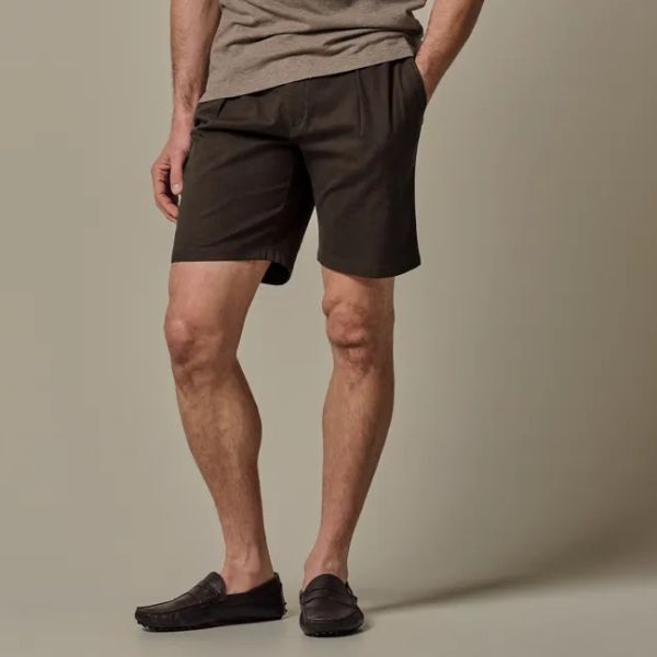 Profuomo Garment Dye Korte Broek Donker Bruin