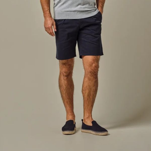 Profuomo Garment Dye Korte Broek Navy