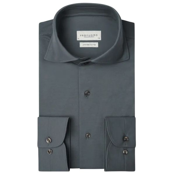 Profuomo Knitted Overhemd Blauw