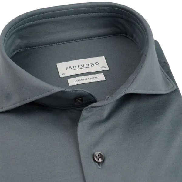 Profuomo Knitted Overhemd Blauw