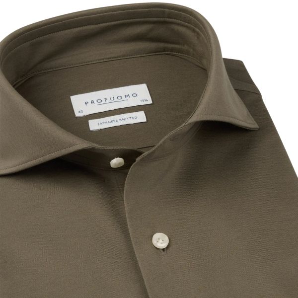 Profuomo Knitted Overhemd Bruin