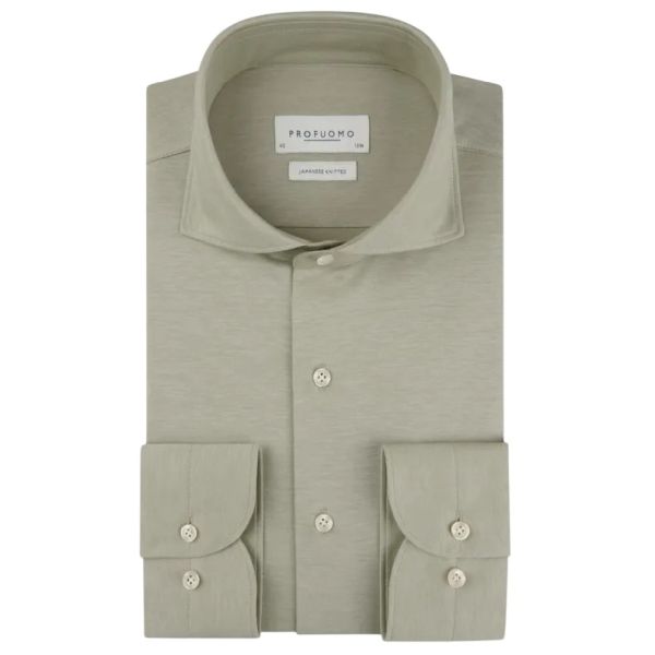 Profuomo Knitted Overhemd Groen