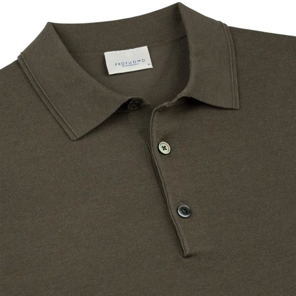 Profuomo Luxury Basic Polo Bruin