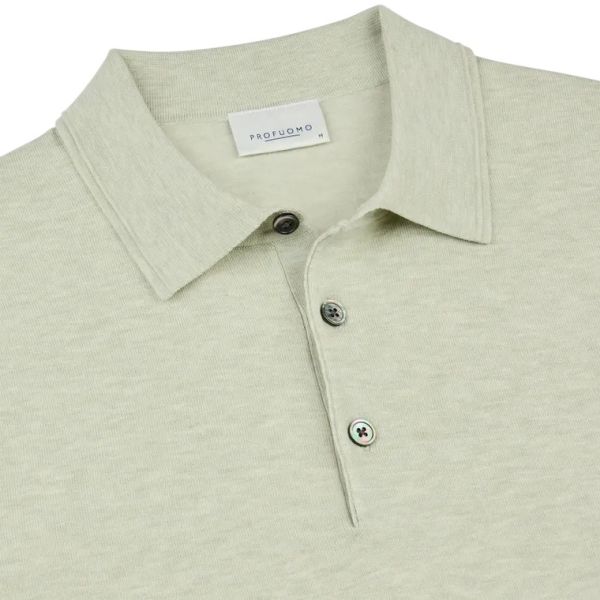 Profuomo Luxury Basic Polo Licht Groen