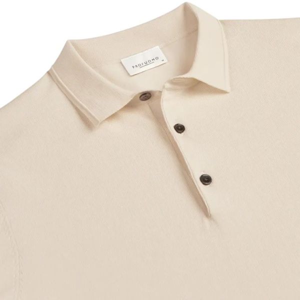 Profuomo Luxury Basic Polo Off White