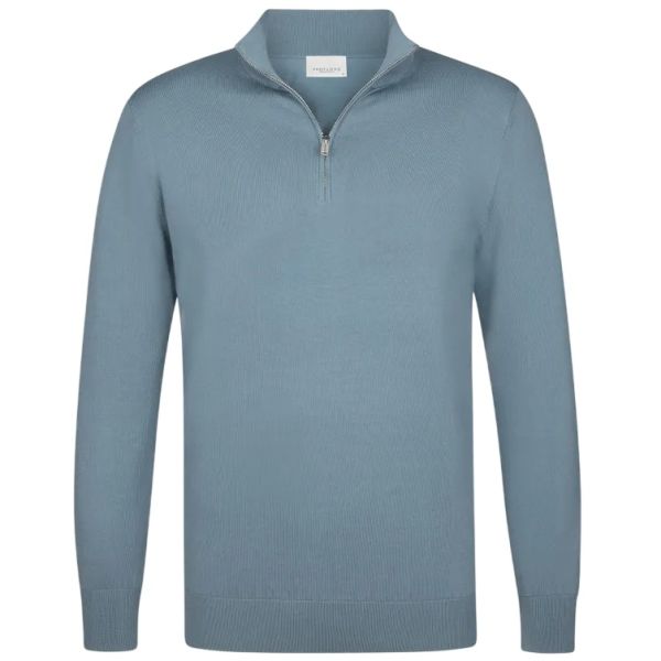 Profuomo Luxury Half Zip Sweater Blauw