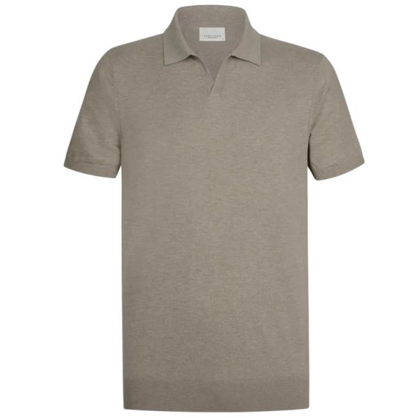 Profuomo Luxury Open Collar Polo Beige