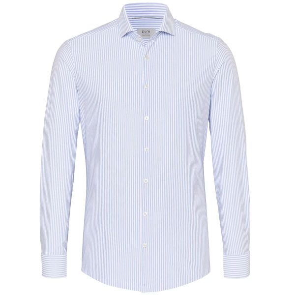 Pure Functional Striped Overhemd Licht blauw