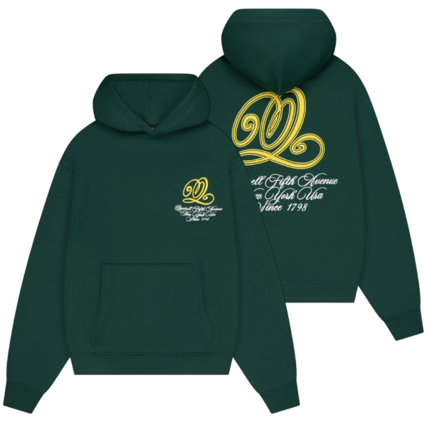 Quotrell Chain Hoodie Donker Groen