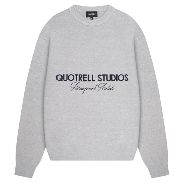 Quotrell Mondrian Knitted Sweater Grijs