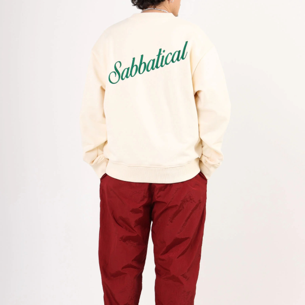 Sabbatical Script Logo Sweater Off White