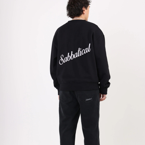 Sabbatical Script Logo Sweater Zwart