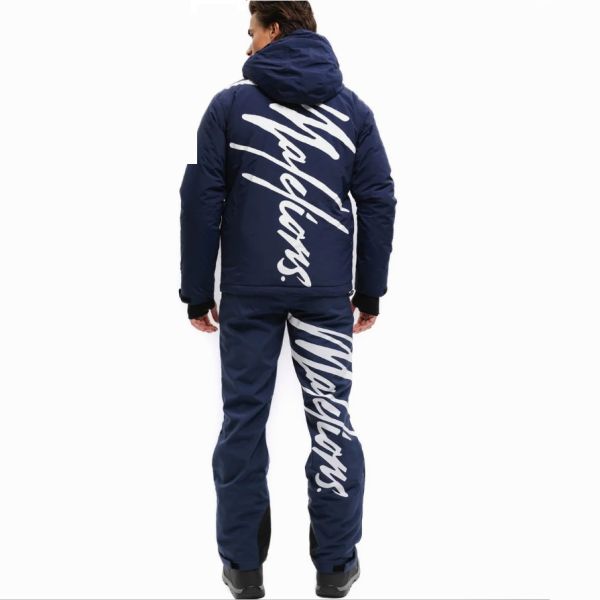 Malelions Men Ski Polar Pants | Navy