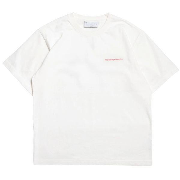 The Savage Report Laying Down T-shirt Off White