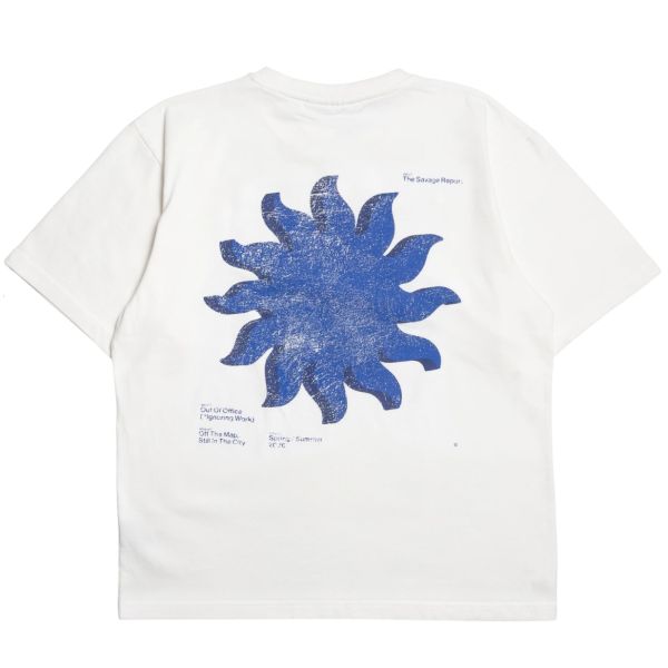 The Savage Report Sun T-shirt Wit