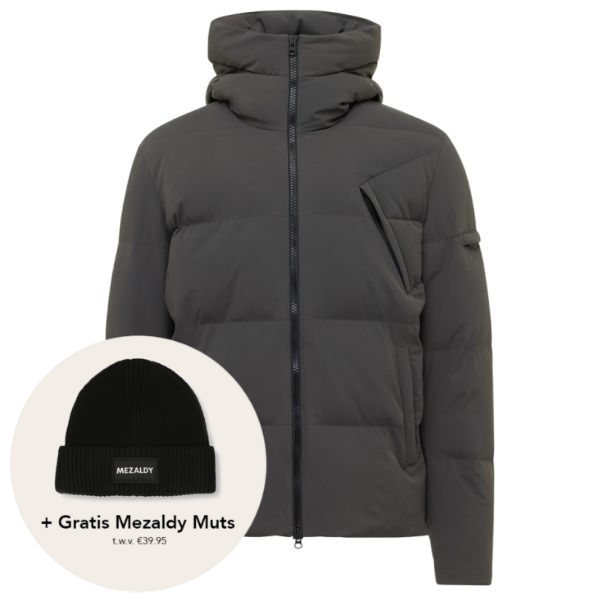 Genti Cross Puffer Antraciet