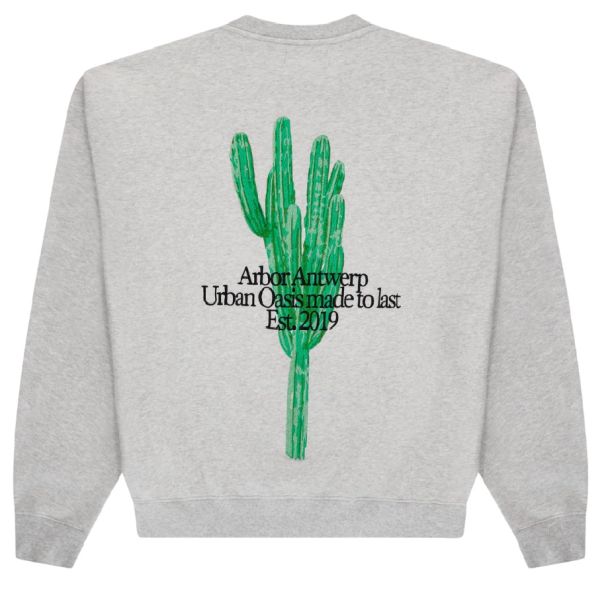 Arbor Antwerp Big Cactus Sweater Grijs