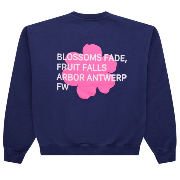Arbor Antwerp Pink Blossoms Sweater Blauw