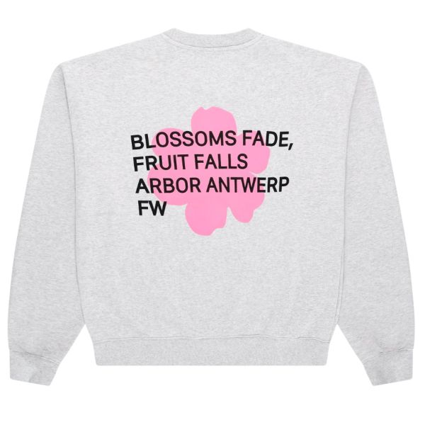 Arbor Antwerp Pink Blossoms Sweater Grijs