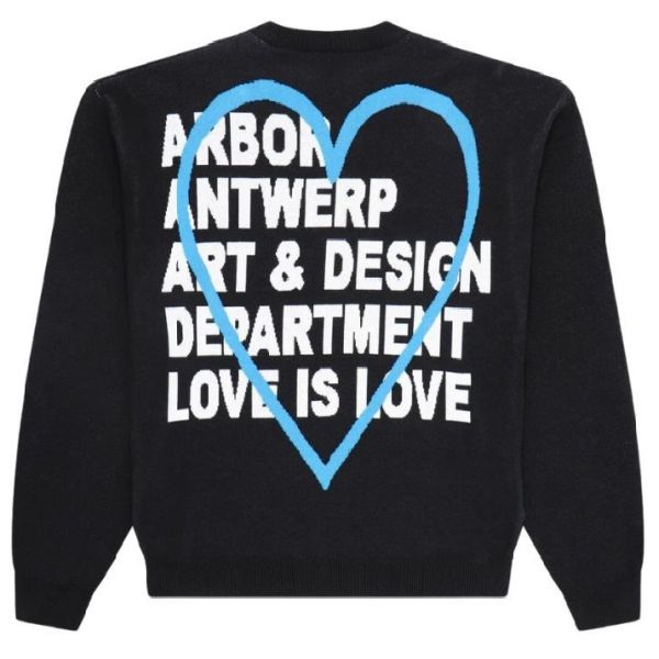 Arbor Antwerp Blue Love Knit Sweater Zwart