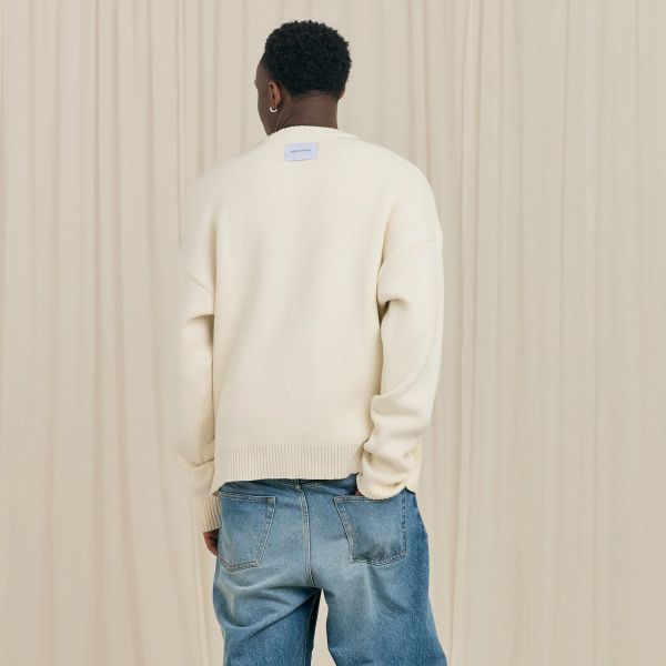 Arbor Antwerp Camo Violet Knit Sweater Beige