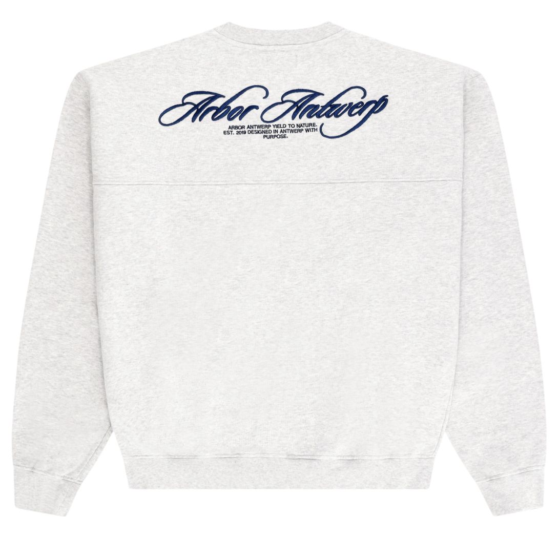 Arbor Antwerp Cursive Sweater Grijs